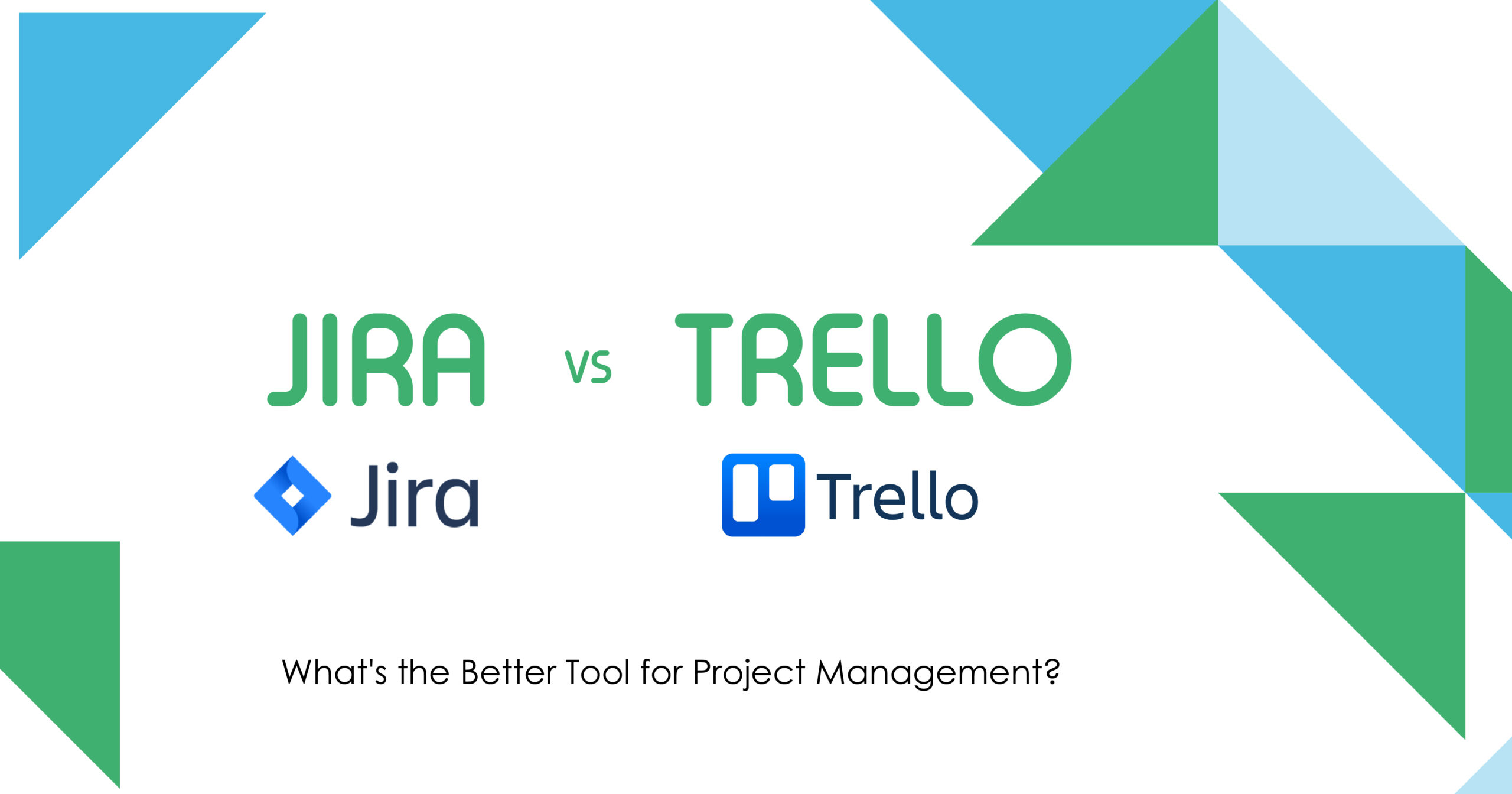 Jira vs Trello: Comparing project management tools. Image shows the Jira and Trello logos for project management software comparison.