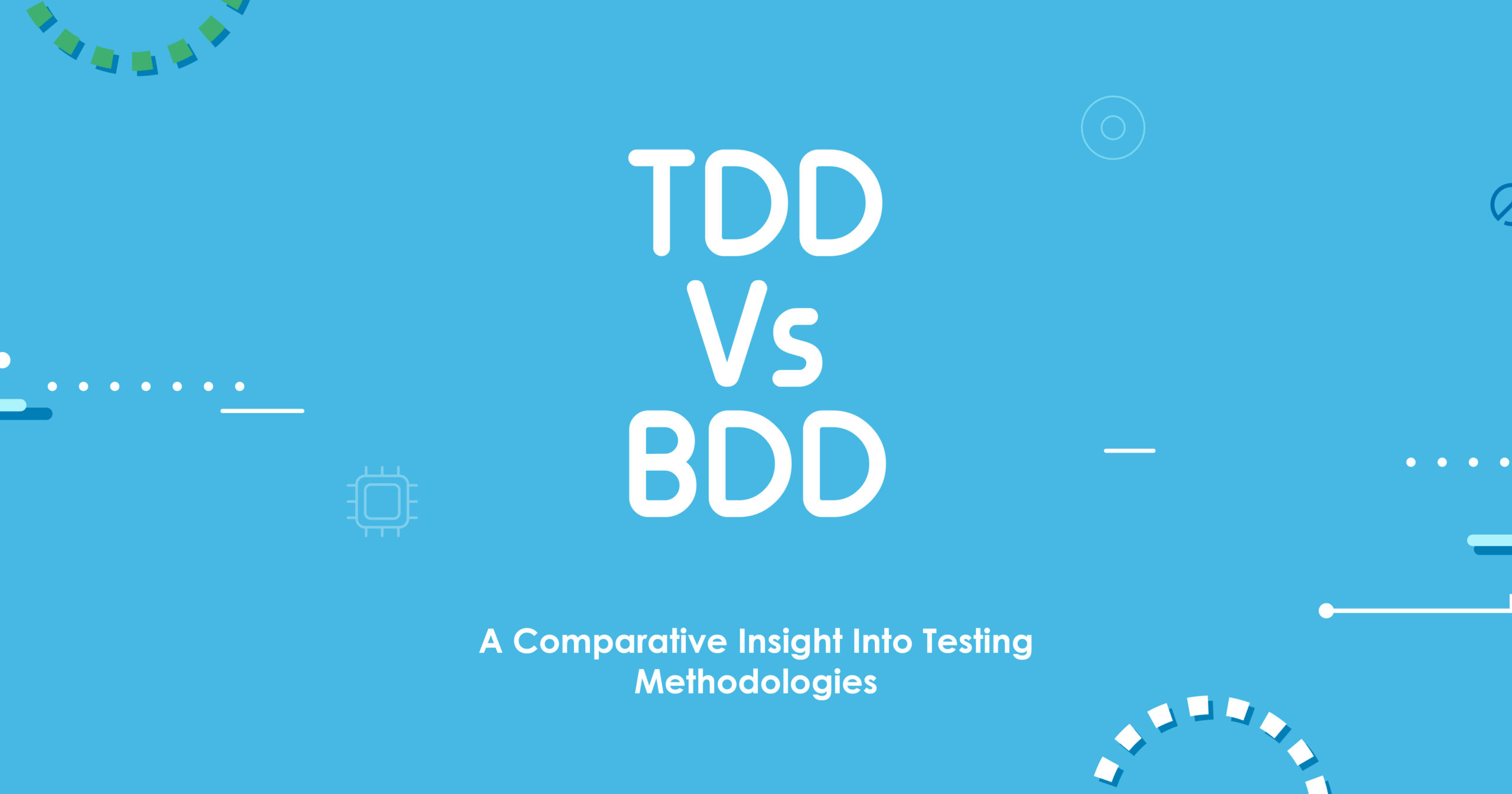 TDD vs BDD: A Comparative Insight into Testing Methodologies. Illustration comparing Test-Driven Development and Behavior-Driven Development.